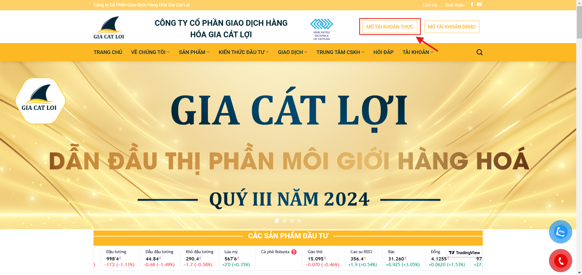 Gia Cát Lợi - giacatloi.vn - Mở tài khoản thực