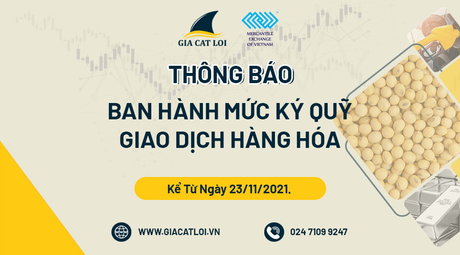 Thông Báo Ban Hành Mức Ký Quỹ Khi Giao Dịch Liên Kỳ Hạn Mặt Hàng Nông Sản Ngày 23/11/2021