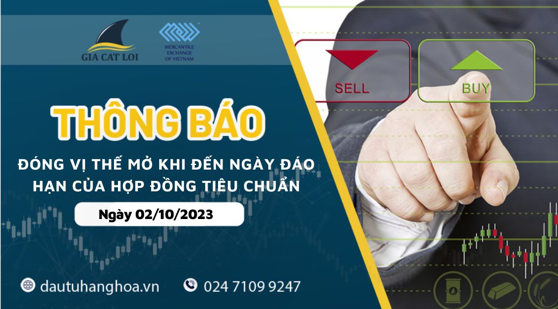 Quyết Định Đóng Vị Thế Mở Khi Đến Ngày Đáo Hạn Của Hợp Đồng Tiêu Chuẩn Ngày 02/10/2023