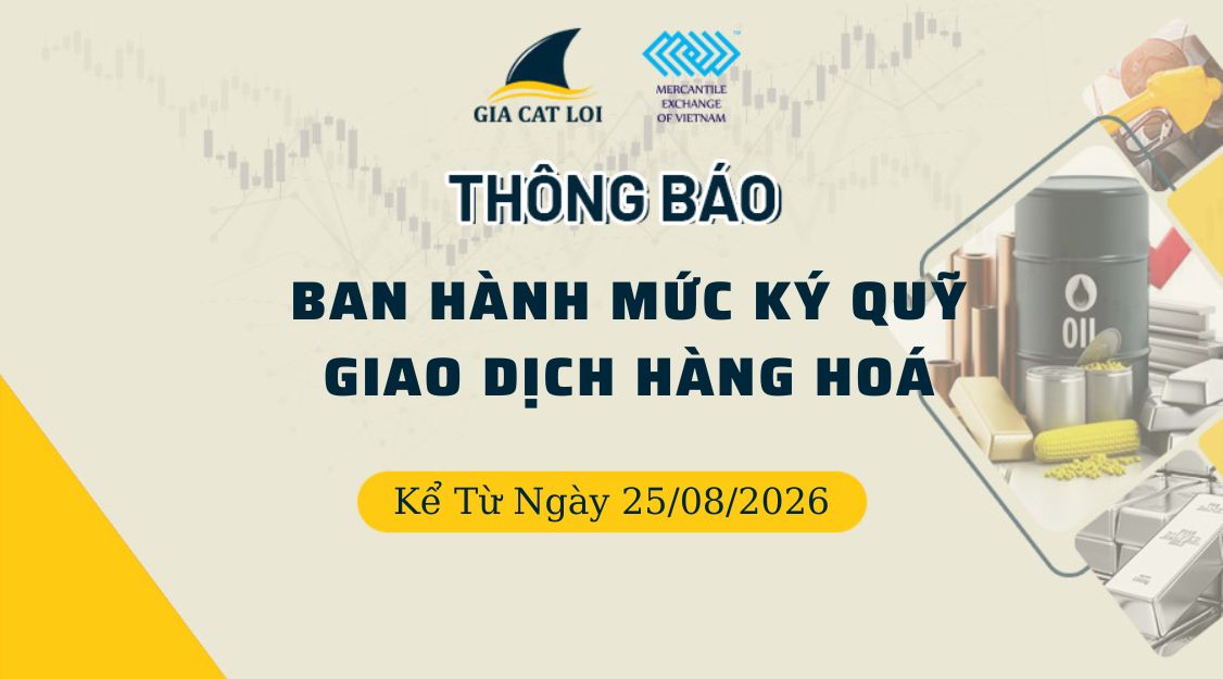 Thông Báo Ban Hành Mức Ký Quỹ Giao Dịch Hàng Hóa Ngày 25/08/2026
